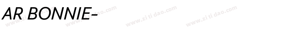 AR BONNIE字体转换